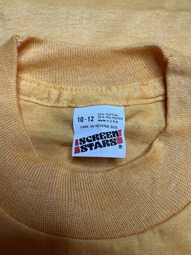 Vintage NOS Lot Of 5 Screen Stars Blank T-Shirts Youth 10-12 single stitch GOLD - Picture 2 of 7