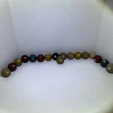 Vintage Set of 17 Solid Color BAKELITE Billiard Balls