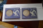 TWO 1997 American Silver Eagle 1 oz .999 Fine Silver Uncirculated