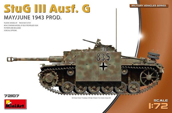 Modell Panzer Stug Iii Ausf. G May/June 1943 Prod. Miniart 72107 1:72 Modell-image