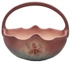 Vintage Hull Pottery USA Pink Iris Floral Basket # 408-7
