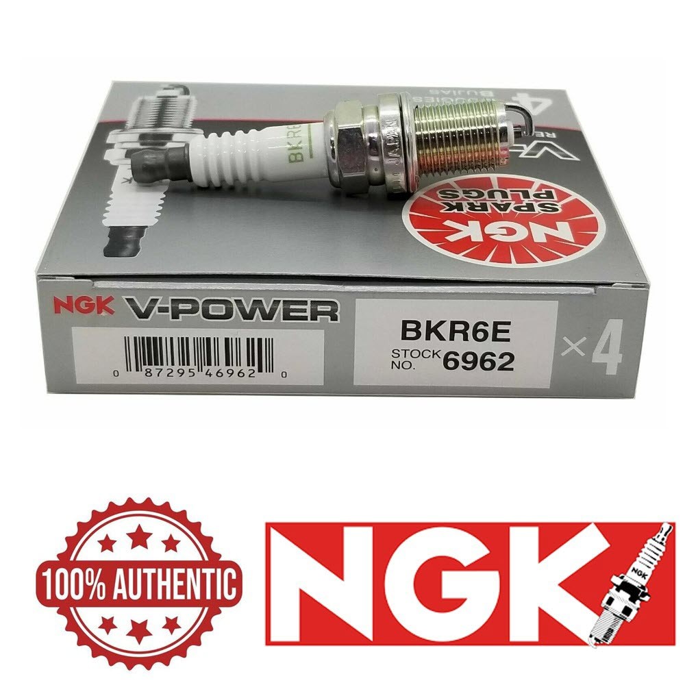 4 New NGK Premium V-Power Spark Plugs BKR6E FREE SHIPPING