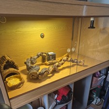 Vivarium 48x24x24 in light Oak + extras..no stand,or base unit inc.