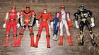 VTG Bandai Power Rangers Figure Lot Of 5 4 Red 1 Black Wild Force Mystic Mighty