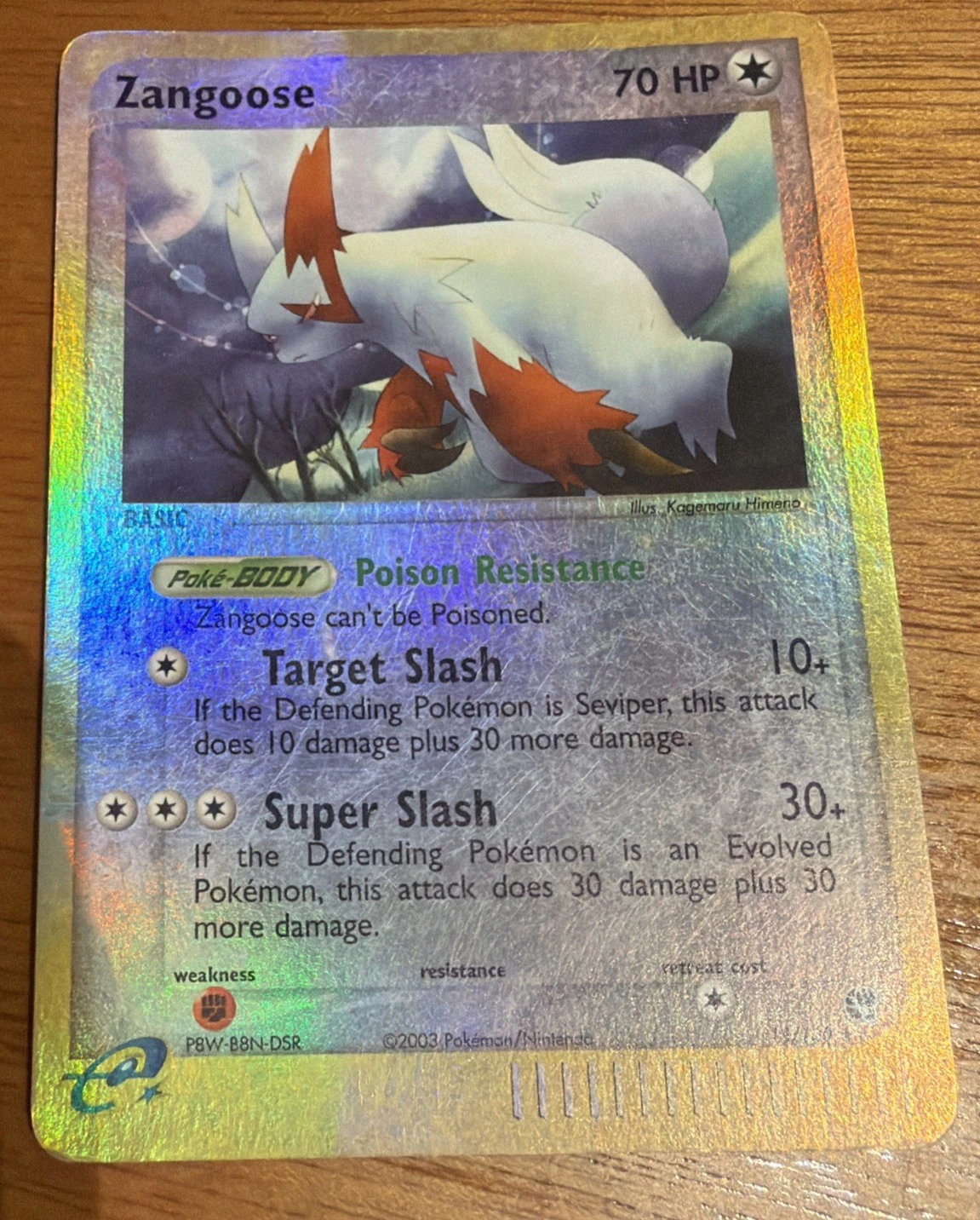 Zangoose 14/100 EX Sandstorm Reverse Holo E-Reader Pokemon TCG Vintage NM