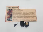 GI Joe ZARTAN Cobra Vintage Mask Black Gun File Card 1984 Backpack Part Lot