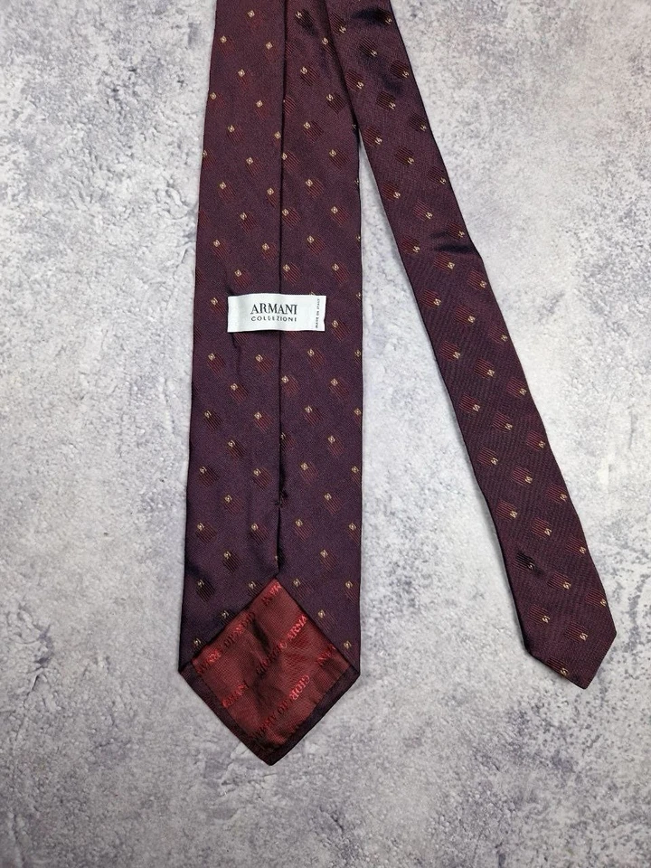 Corbata vintage para hombre Armani Collezioni de lujo Y2K clásica seda Italia Foto 3 de 4
