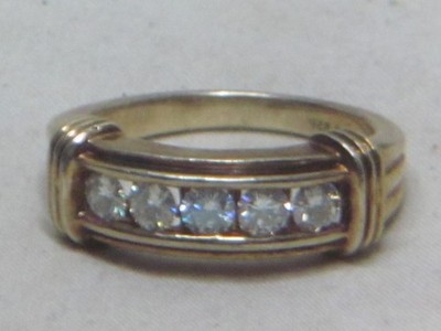 SJ 925 sterling silver ring gold tone engagement wedding elegant band size 7