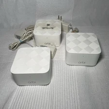 Orbi RBR10 Wifi Mesh Router System with 2 RBS10 Extender Satellite & Cords