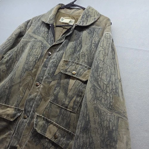VTG 90s Mossy Oak Treestand Camo Jacket Mens Medium 3 Pocket Field Hunting Coat image 4