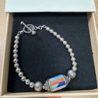 carolyn pollack Sterling Silver Lapis Beaded Bracket