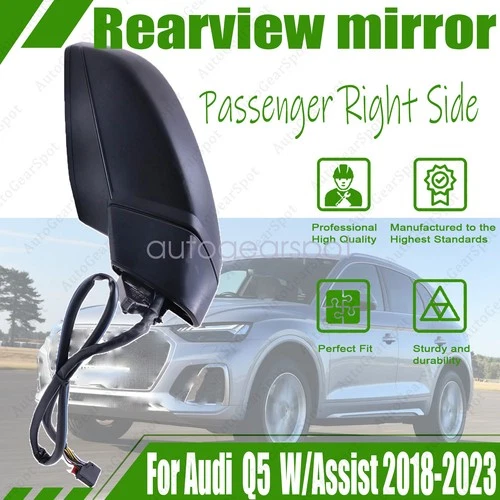 Passenger Side Power Mirror For Audi Q5 Heat BSM Power Fold Memory 18-24 15Wires