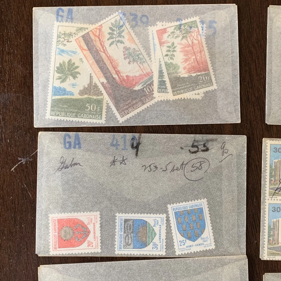 GABON 完好邮票 批量 玻璃,所有不同 — 第 2/4 张图片