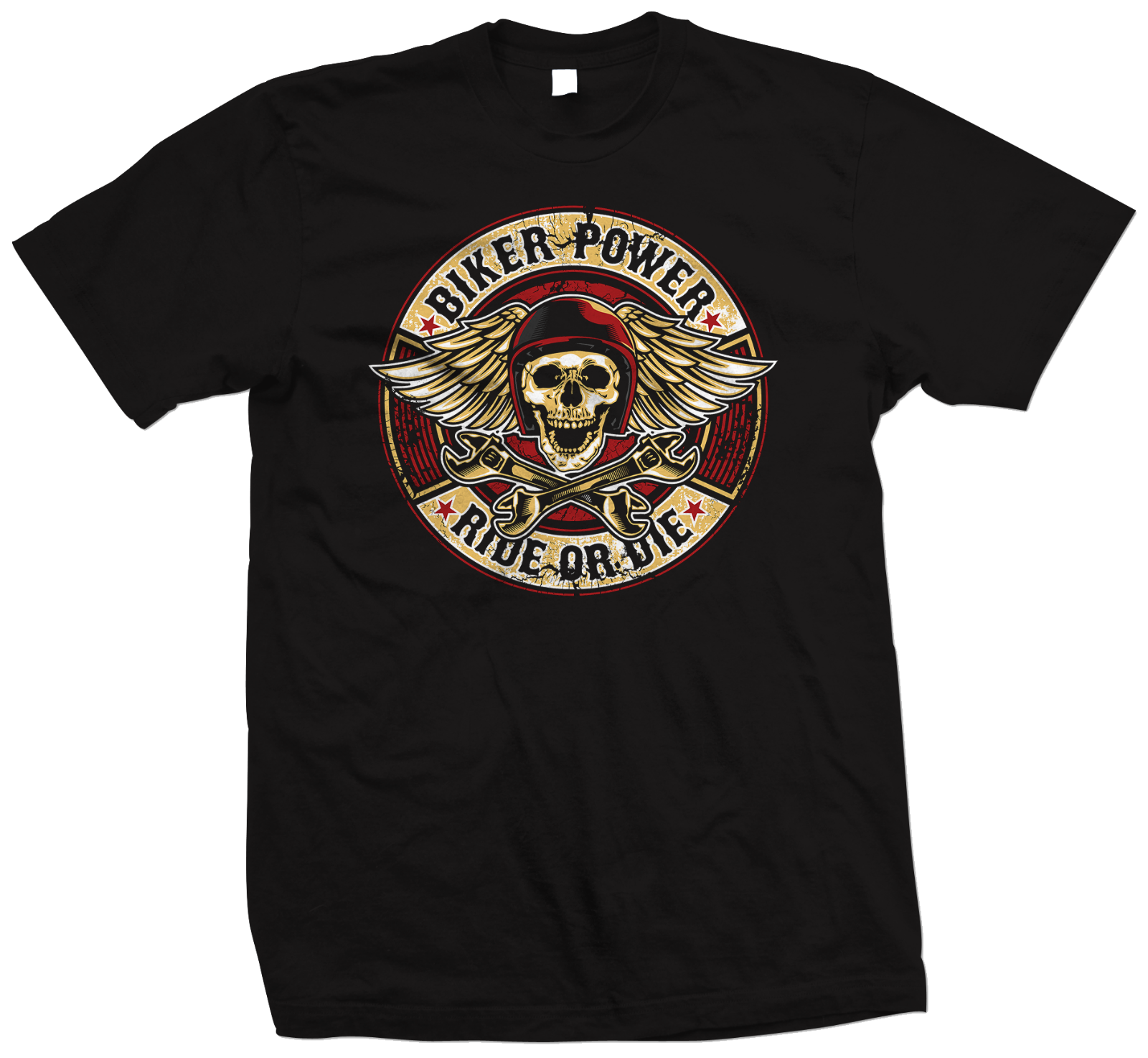 Men's Motorcycle Biker T-Shirt - Cafe Racer, Chopper, Bobber Design, 100% Cotton