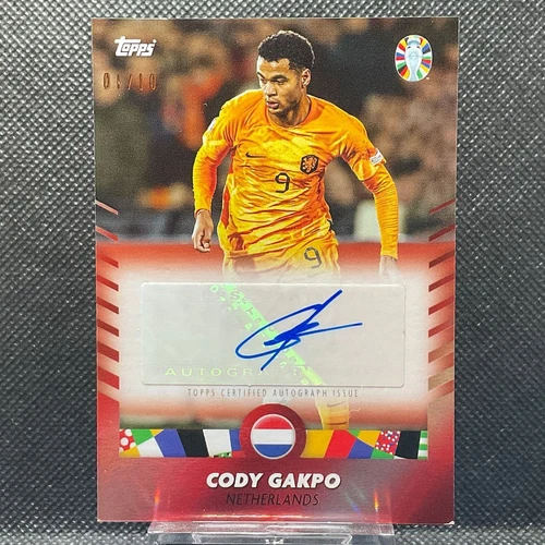 2024 Topps Jose Mourinho Platinum EURO Cody Gakpo  Auto Red 01/10   Netherlands