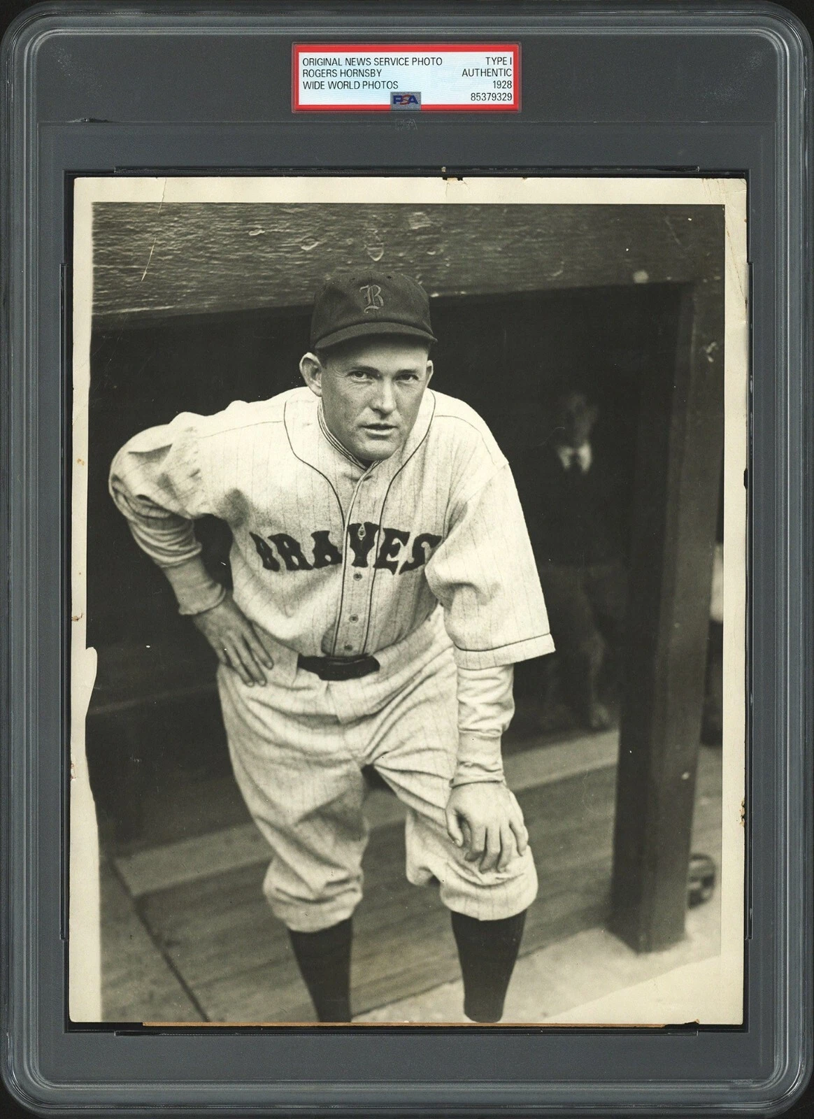 1928 Rogers Hornsby type I photo PSA – Braves Dugout-wide world-hall of fame - 画像1/3