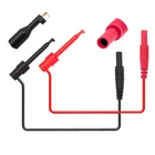 2Pair New Multimeter Tools 4mm Banana Female Plug to Test Hook Clip Lead Cable