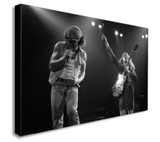 ACDC - Angus Young - Brian Johnson - Live  Canvas Wall Art  Print. Various Sizes