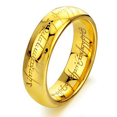  GOWE The Lord of Rings Ring for Men Women The Precious Ring of  Mordor Pure 18K Solid Yellow Gold: Clothing, Shoes & Jewelry