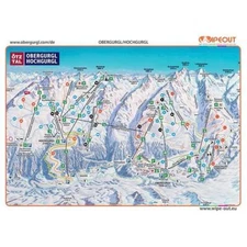 Wipeout Obergurgl/Hochgurgl  Piste Map Microfibre Goggle Cloth and Resort Map