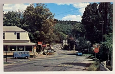 Busy Corner at Alton Bay, Lake Winipesaukee, New Hampshire NH Vintage Postcard