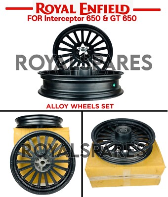 Royal Enfield ''ALLOY WHEELS SET, BLACK'' For Interceptor 650 & Continental GT 650