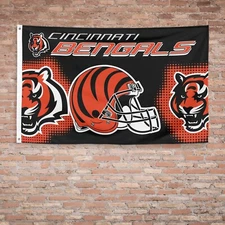 For Cincinnati Bengals Fans 3x5 ft Flag Super Bowl AFC Champions Decor Banner