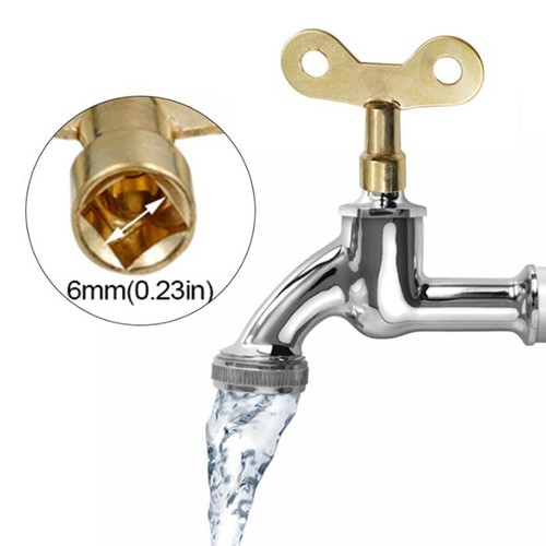 2pcs Bleed Key Square Socket Faucet Keys Water Tap Brass Radiator Special Lock - Picture 6 of 7