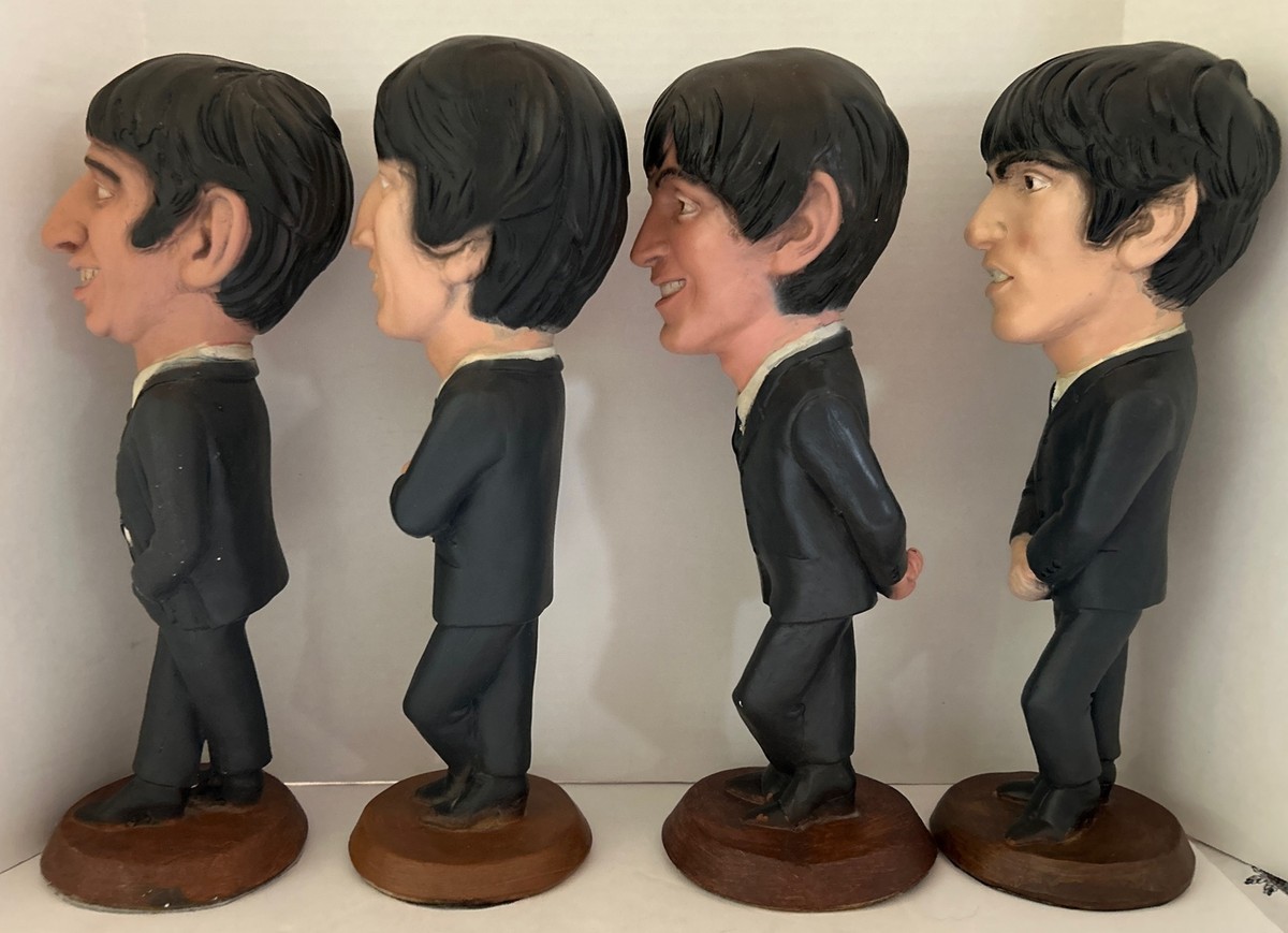 THE BEATLES VNTG.1984 ESCO PROD. 17” FAB 4 STATUES JOHN,PAUL