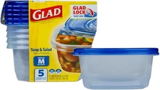 GladWare Soup & Salad Food Storage Containers for Everyday Use | Medium Rectangl