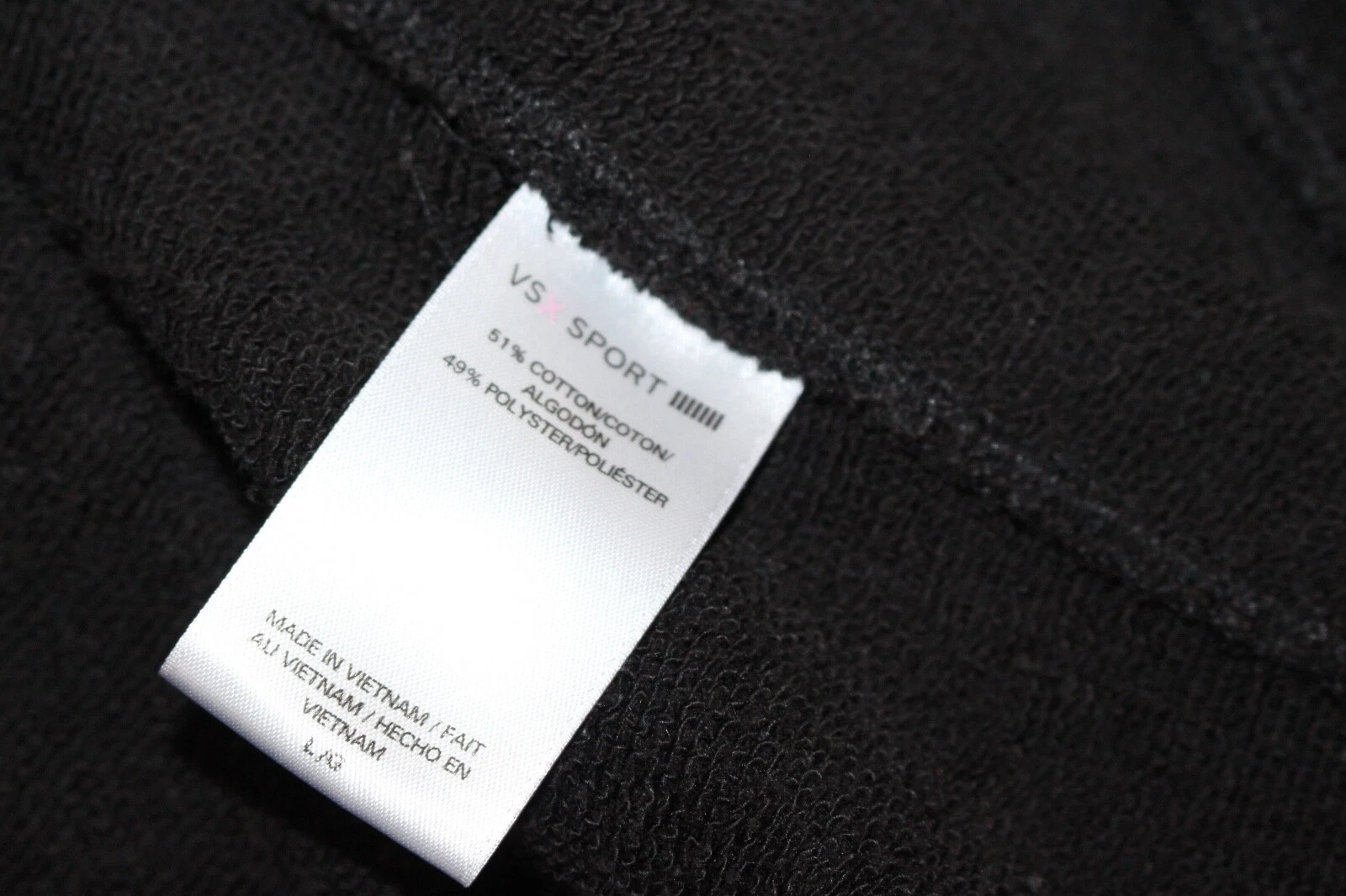 UNDERCOVER Victoria Secret VSX Sport Felpa con cappuccio e zip intera a forma di bozzolo con costine Large