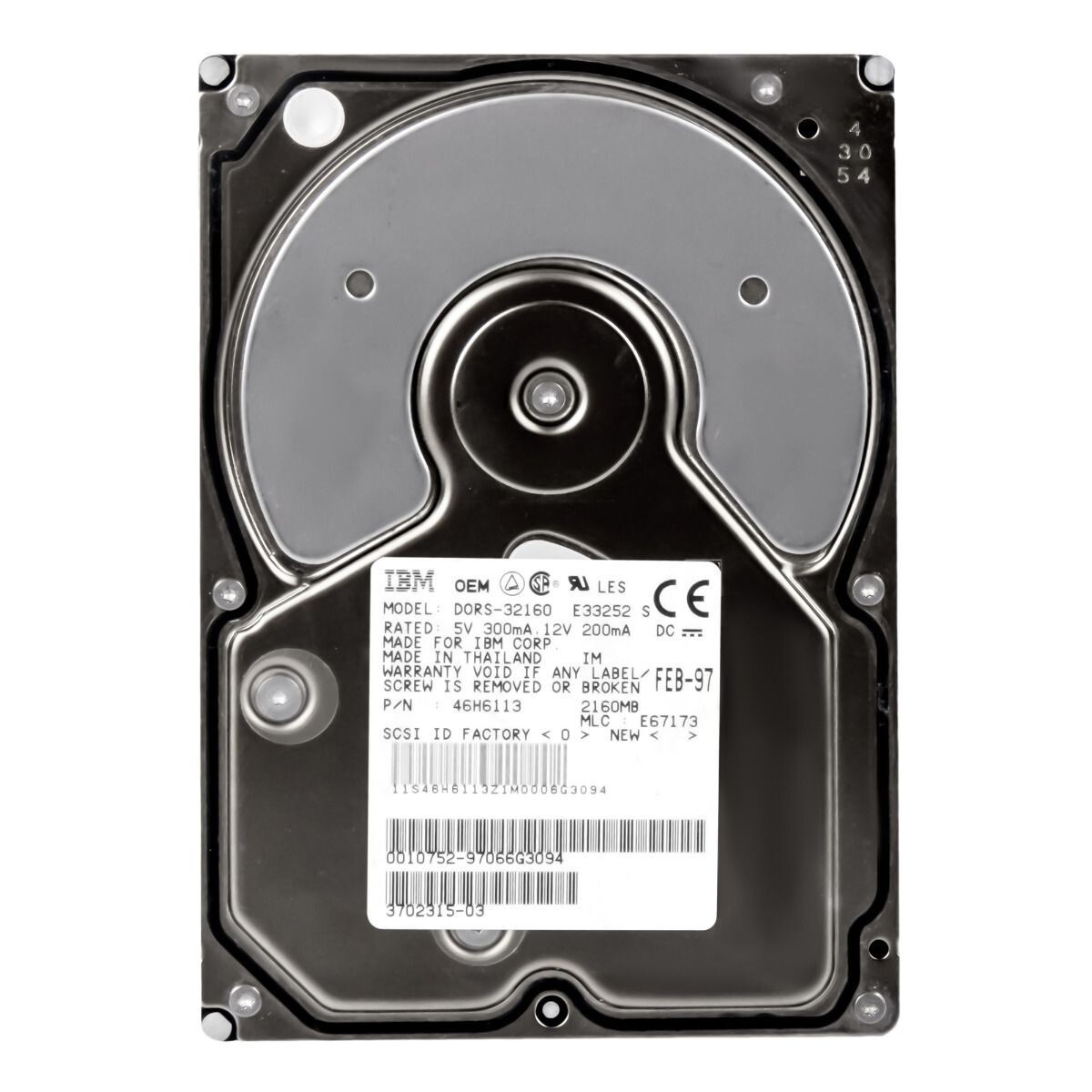 HDD 2?GB SCSI、IBM dors-32160?P/N : 46h6112?2160?MB、Sun 3702315???03 Hard Drive SUN 3702315-03 DORS-32160 2.1GB 5400RPM 80-pin