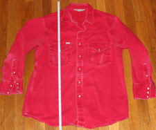 Vintage Carhartt Rugged Outdoor Wear Red Thick Button Down Shirt
