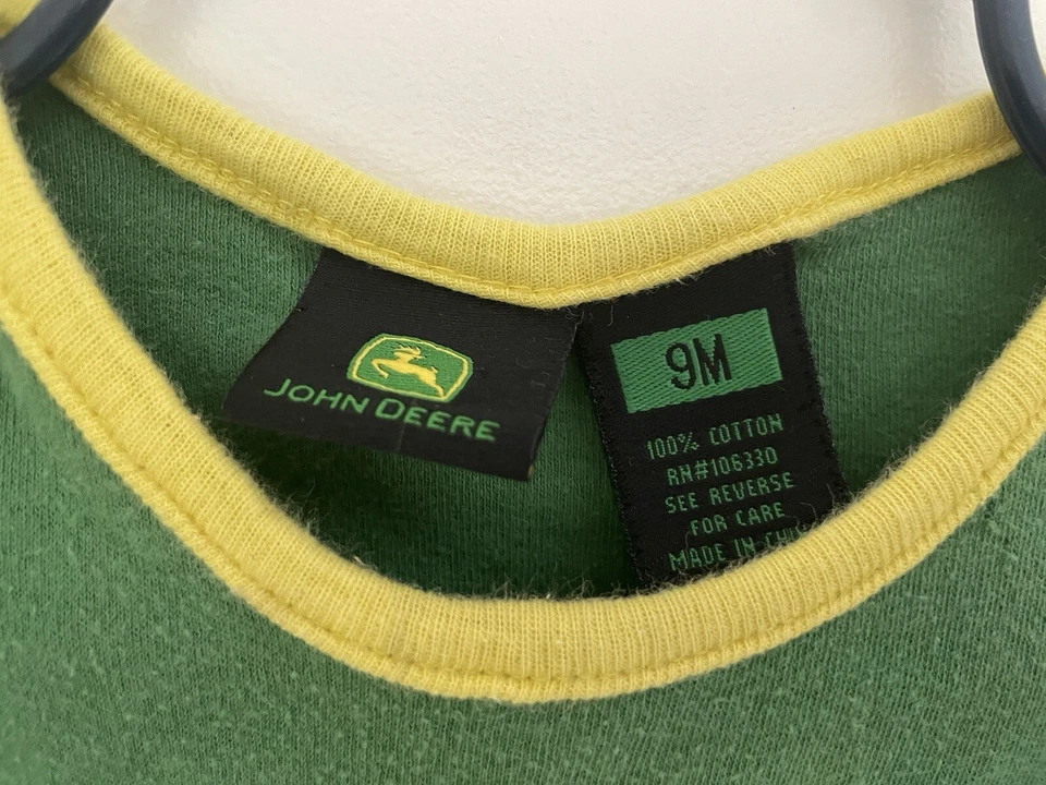 Body John Deere Bebé Niño Papá Pequeño Granjero Algodón Manga Larga Verde 9 M Foto 2 de 4