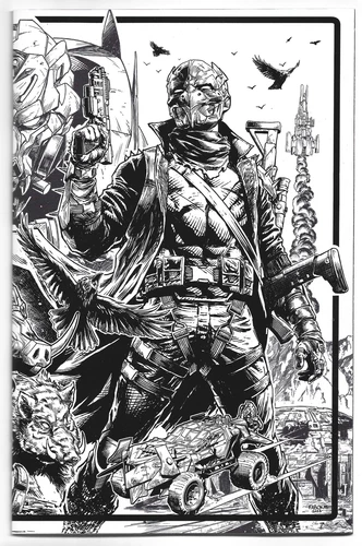 Rook Exodus #1 1:500 Jason Fabok Virgin B&W Variant Geoff Johns Imag 2024