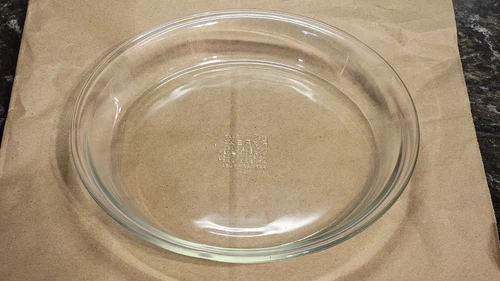 Vintage - Pyrex Glass Pie Plate 209 Baking Dish Pan 9 inch Clear 1970s