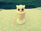 VINTAGE WHITE Milk Glass OWL JAR Glass Eyes Candy Dish IMPERIAL