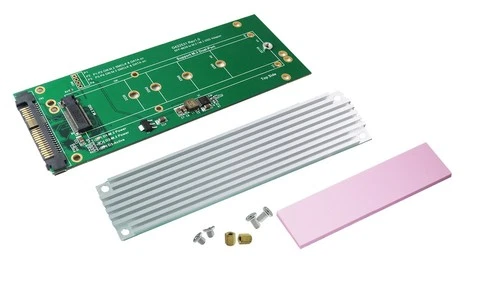 U.2 (SFF-8639) to M.2 NVMe / M.3 Adapter with Heat Sink