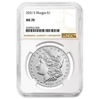 2021-S $1 Morgan Silver Dollar NGC MS70 Brown Label