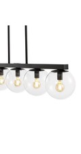 JONATHAN Y Lighting JYL7572 Luca Parisian 5 Light 46"W LED Linear - Black