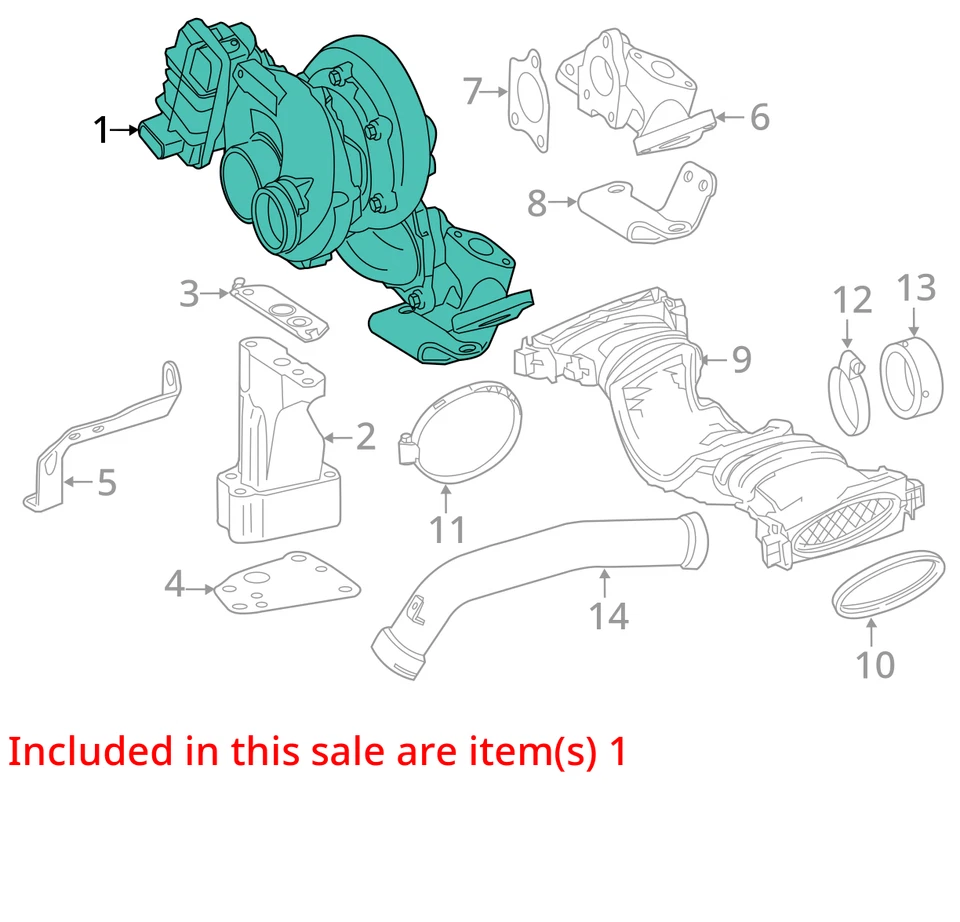 2012 Mercedes-Benz Classe E Turbo Turbocompressor OEM 182K Milhas - LKQ317304518 - Imagem 4 de 4