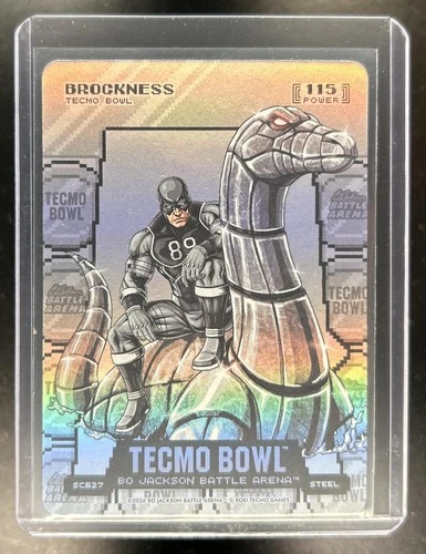 2026 Battle Arena Tecmo Bowl BrockNess Silver Coin Flip Battlefoil #SC627