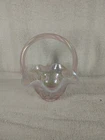 7.5" Fenton Opalescent Pink Inverted Strawberry Glass Basket 2005