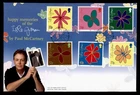 DR WHO 2002 GB ISLE OF MAN FDC PAUL MCCARTNEY FLOWER ART COMBO M70079