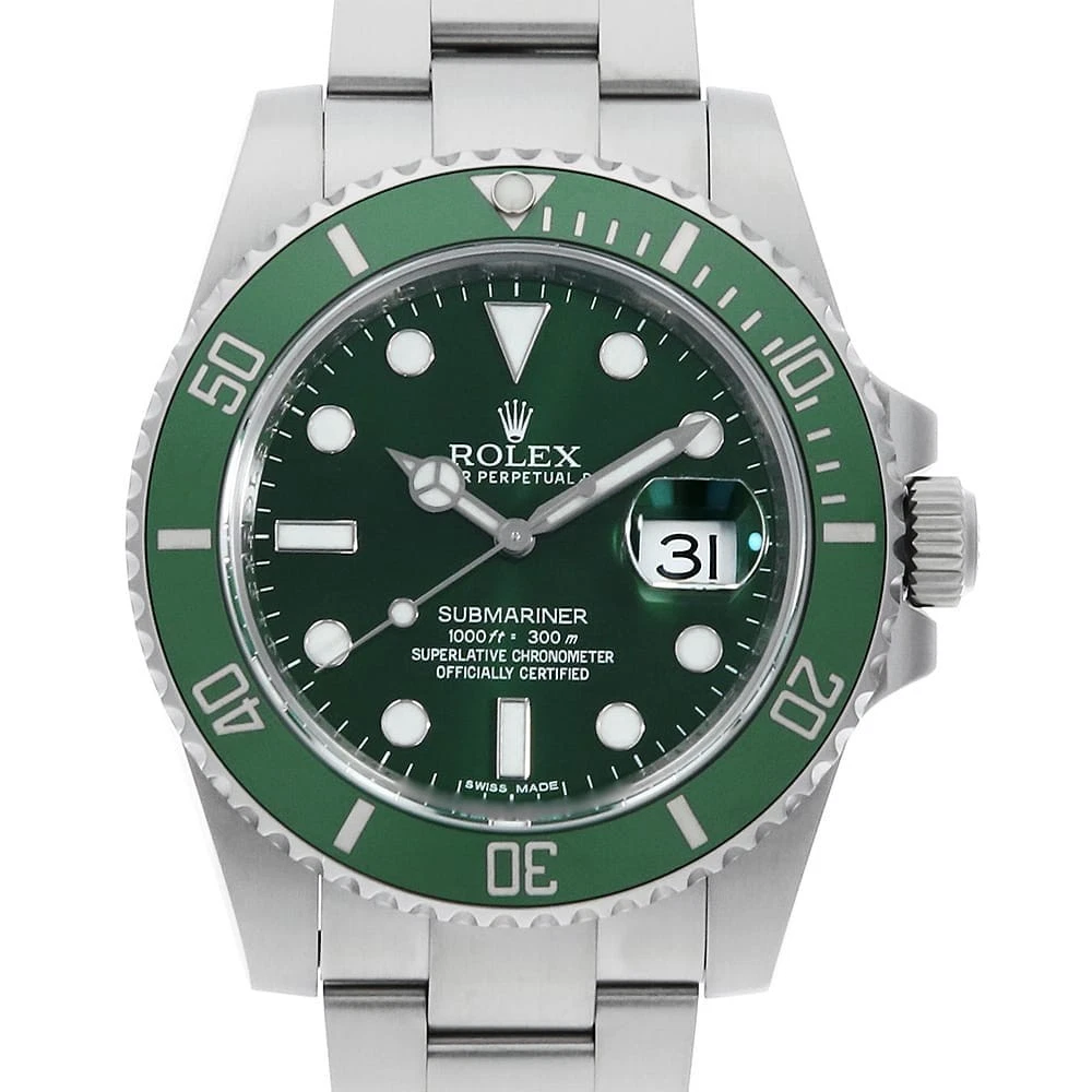 Rolex — ROLEX SUBMARINER Date 116610LV green Random Number second hand mens