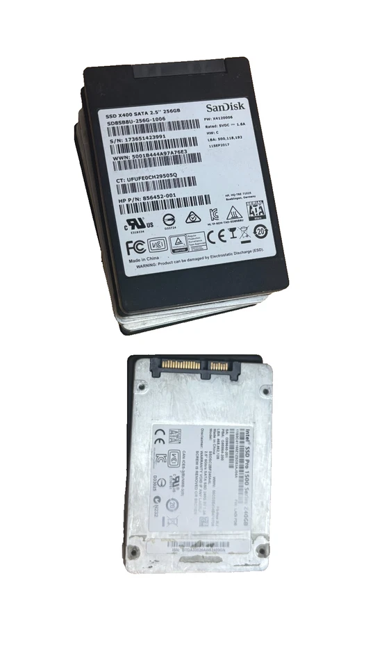 Lote de 4 SSDs de Marca Mista 128GB 2,5" ***PARA PEÇAS, NÃO FUNCIONANDO*** - Imagem 3 de 3
