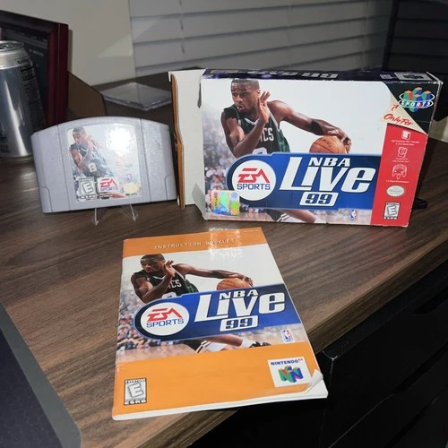 NBA Live 99 (Nintendo 64, 1998) CIB Box, Game, & Manual - Tested NBA Live 1999 !