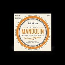 Set of D'Addario EJ67 Nickel Wound Mandolin Strings, Medium Guage 11 - 39