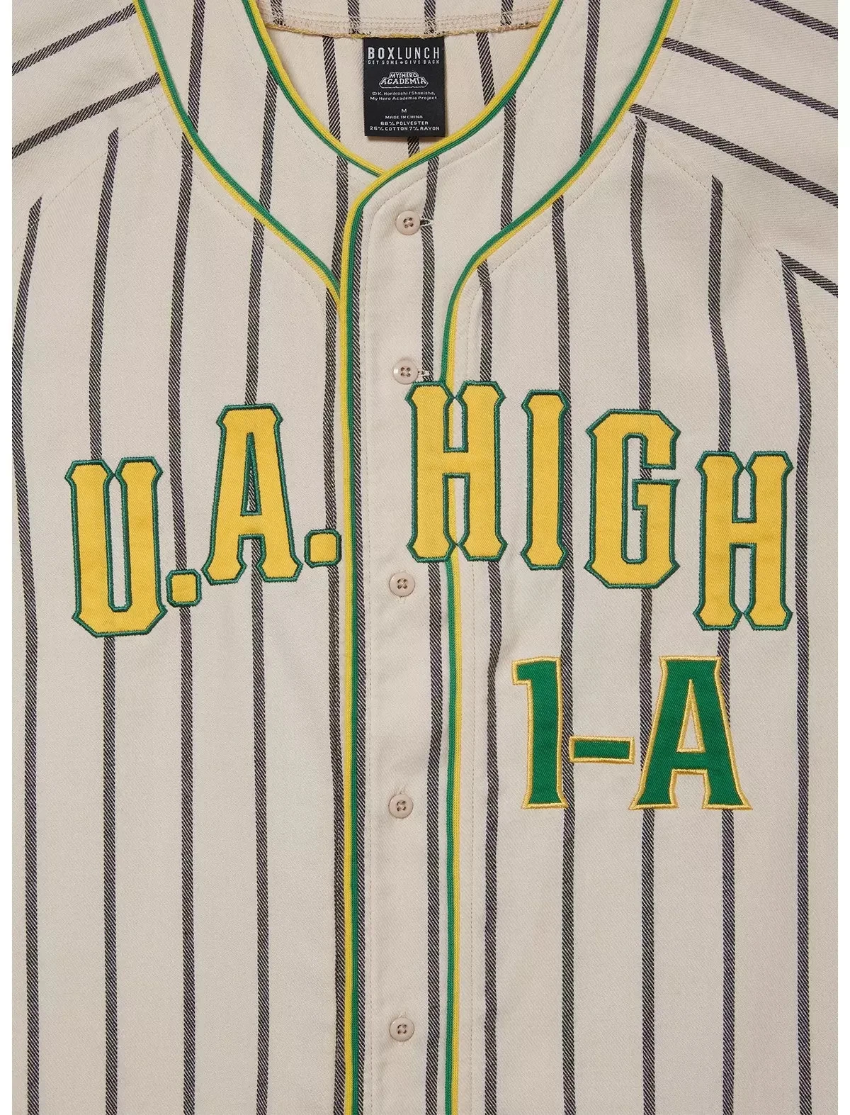 Hero Anime U.A. High Striped Baseball Jersey