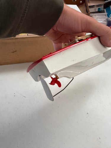 BOXED VINTAGE TRIANG 14" ELECTRIC SPREEDBOAT TOY - Picture 5 of 10